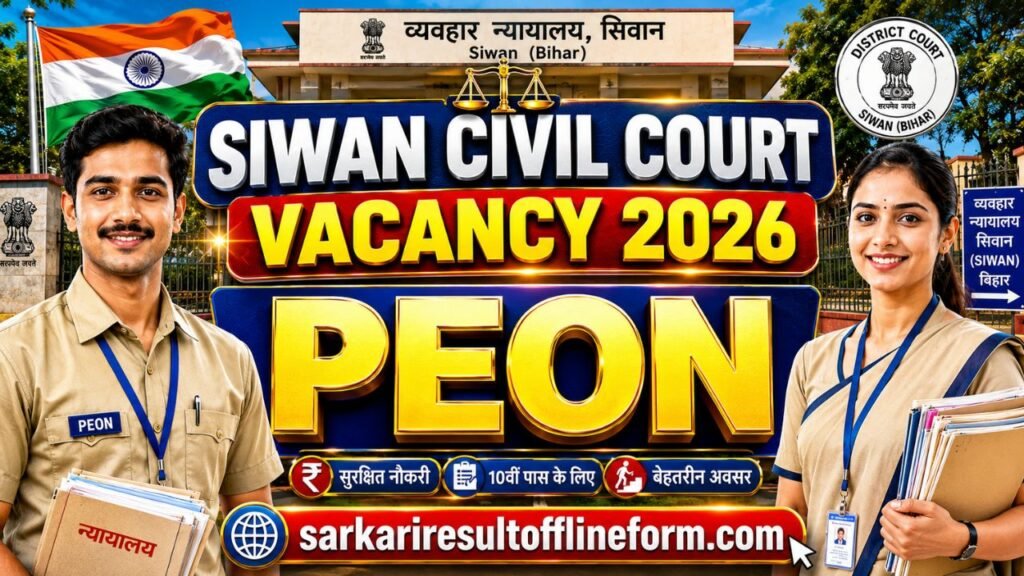 Siwan Civil Court Peon Vacancy 2026